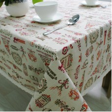 Navidad Mesa festivales decoración del hogar Lino Encaje Reno imprimir ropa de mesa toalha de mesa fiesta ali-12715991